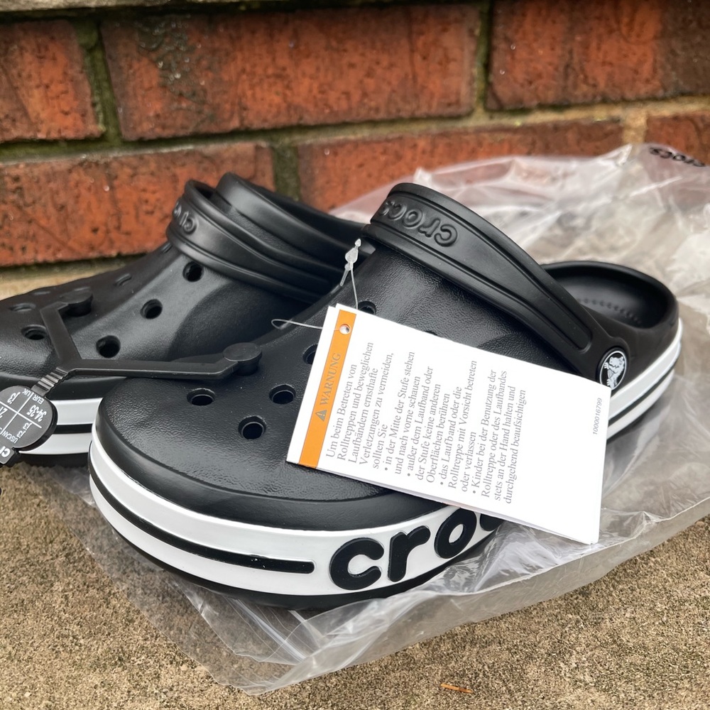 New Crocs Kids’ Bayaband Clog Classic Black - Picture 12 of 16